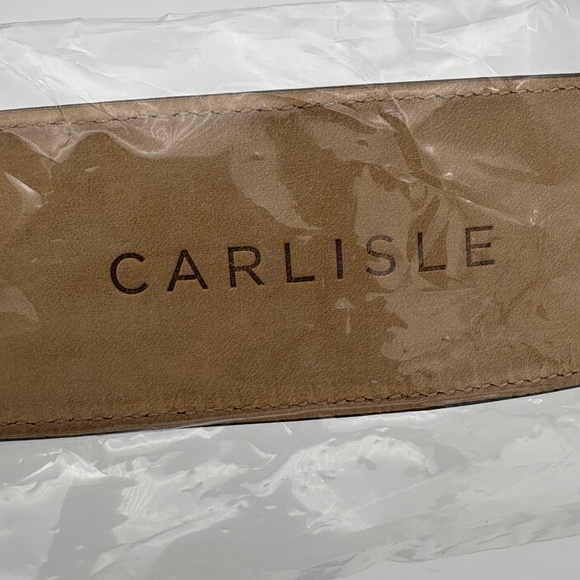 NWT Carlisle Genuine Leather Black/White Snake Print Belt with Pink Accent - Picture 7 of 7